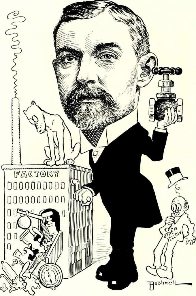 An illustration from A gallery of pen sketches in black and white of "Cincinnatians as we see 'em", 1905, leaf 279