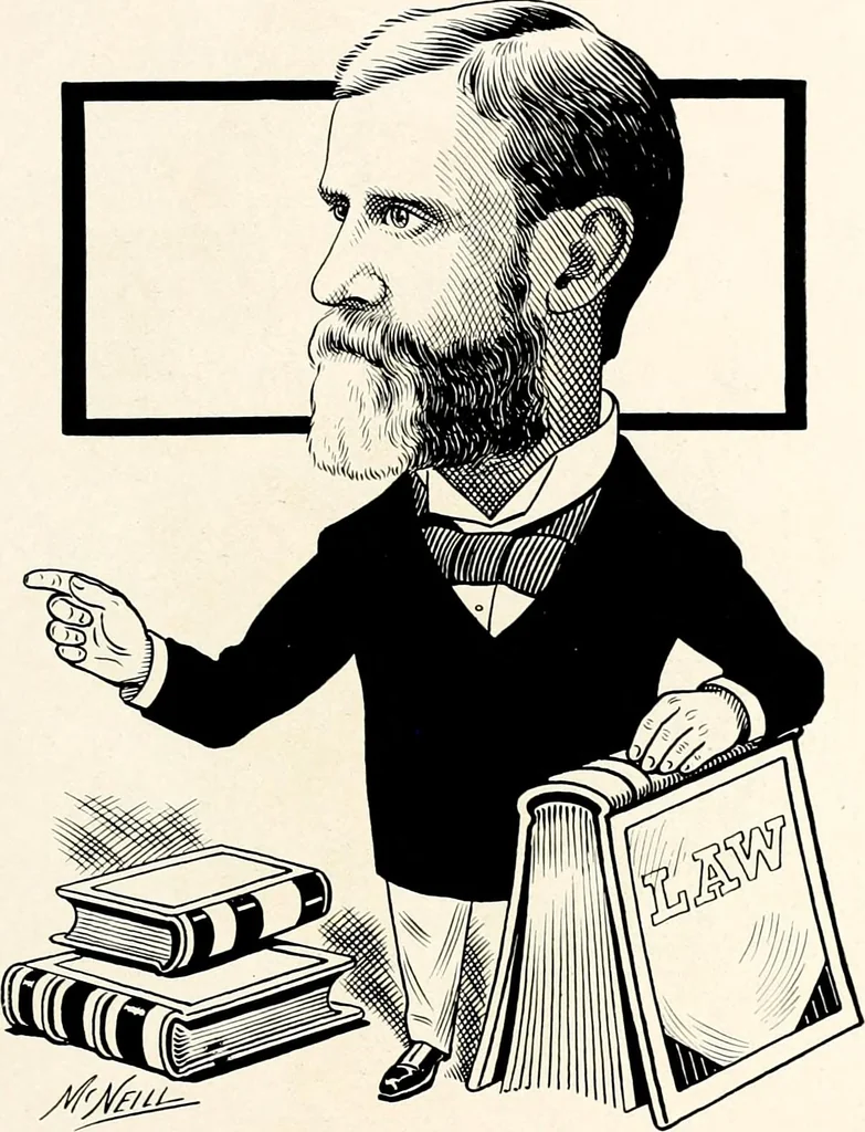 An illustration from A gallery of pen sketches in black and white of "Cincinnatians as we see 'em", 1905, leaf 280