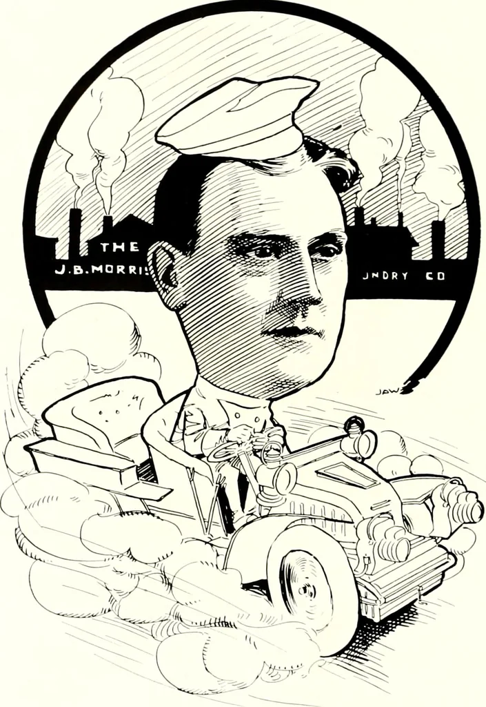 An illustration from A gallery of pen sketches in black and white of "Cincinnatians as we see 'em", 1905, leaf 287