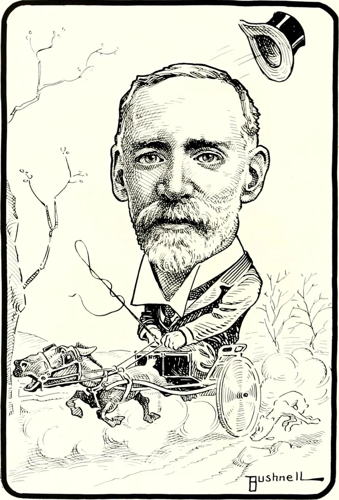 An illustration from A gallery of pen sketches in black and white of "Cincinnatians as we see 'em", 1905, leaf 291