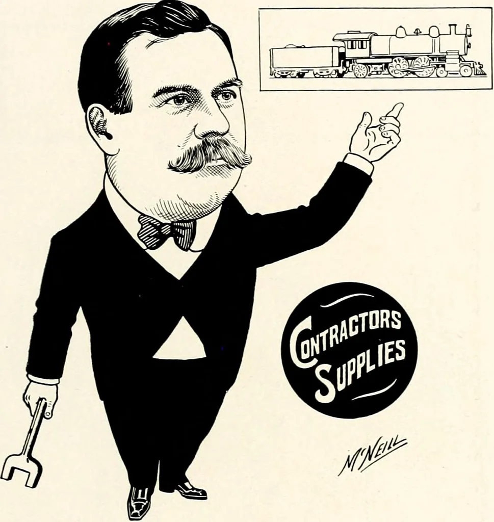 An illustration from A gallery of pen sketches in black and white of "Cincinnatians as we see 'em", 1905, leaf 292