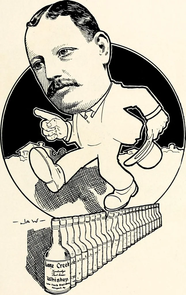 An illustration from A gallery of pen sketches in black and white of "Cincinnatians as we see 'em", 1905, leaf 298