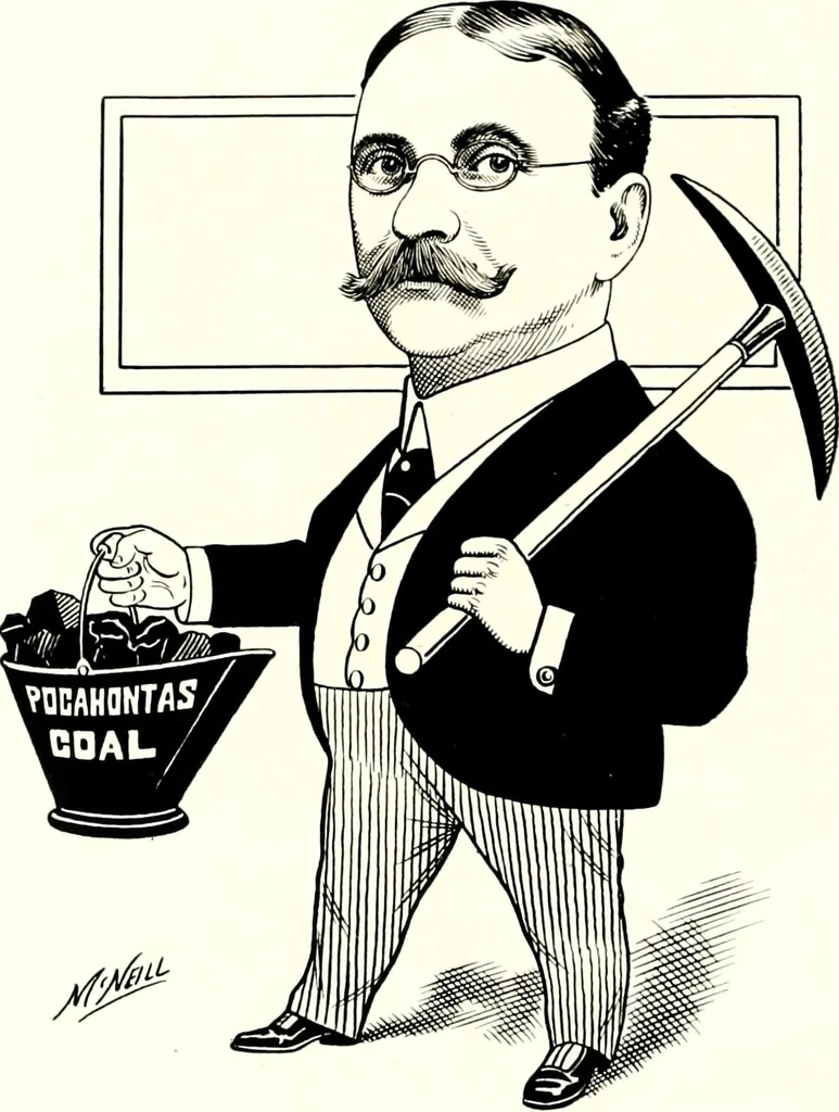 An illustration from A gallery of pen sketches in black and white of "Cincinnatians as we see 'em", 1905, leaf 299