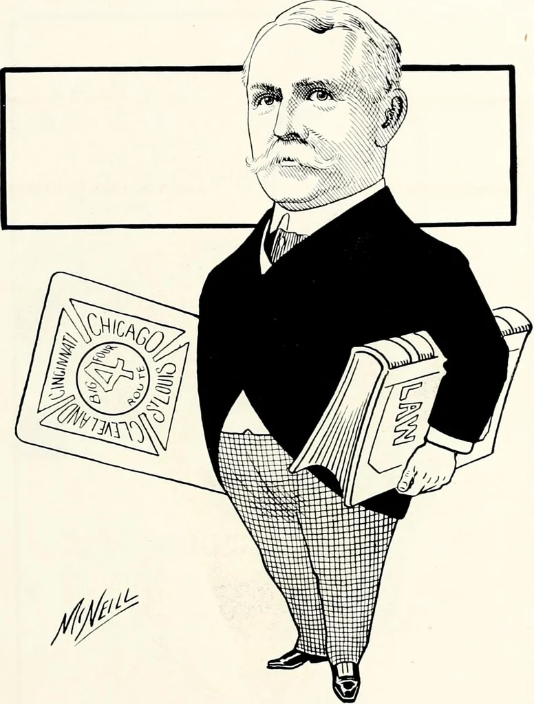 An illustration from A gallery of pen sketches in black and white of "Cincinnatians as we see 'em", 1905, leaf 30