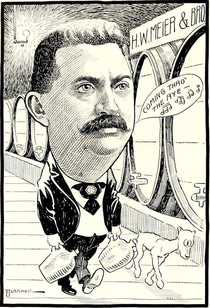 An illustration from A gallery of pen sketches in black and white of "Cincinnatians as we see 'em", 1905, leaf 303