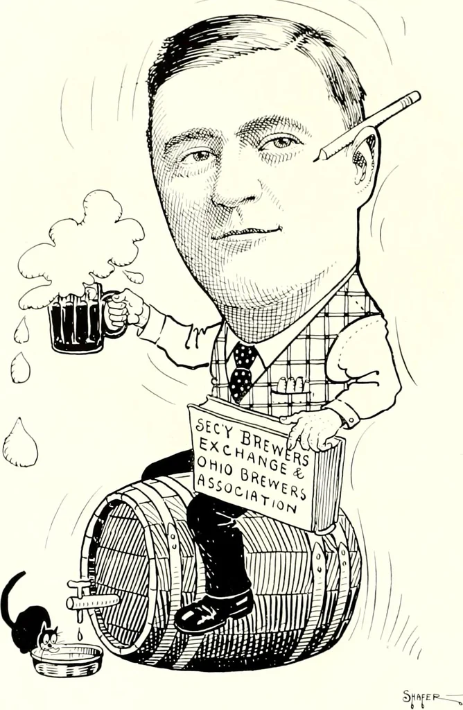 An illustration from A gallery of pen sketches in black and white of "Cincinnatians as we see 'em", 1905, leaf 307