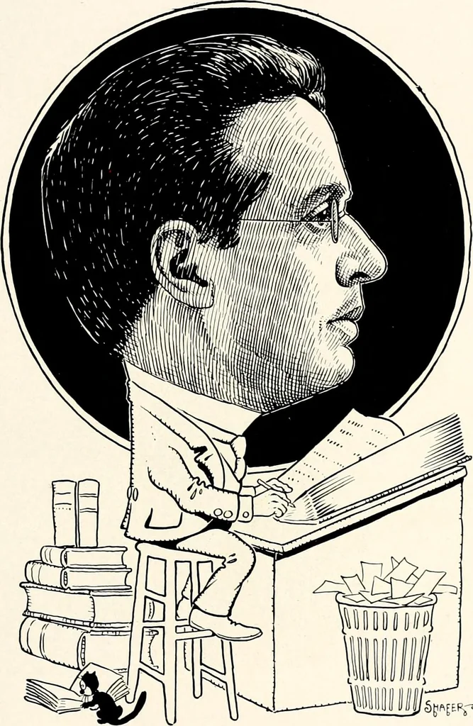 An illustration from A gallery of pen sketches in black and white of "Cincinnatians as we see 'em", 1905, leaf 308