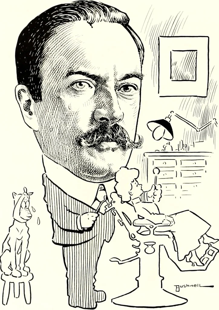 An illustration from A gallery of pen sketches in black and white of "Cincinnatians as we see 'em", 1905, leaf 309