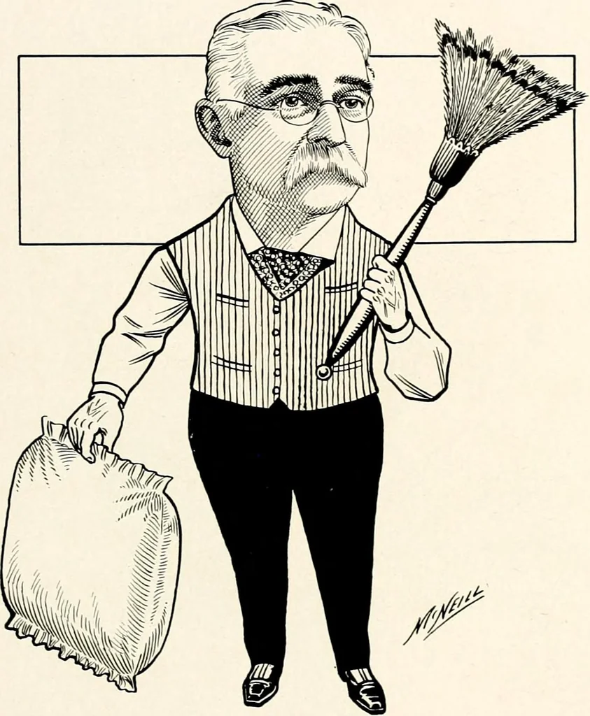 An illustration from A gallery of pen sketches in black and white of "Cincinnatians as we see 'em", 1905, leaf 310