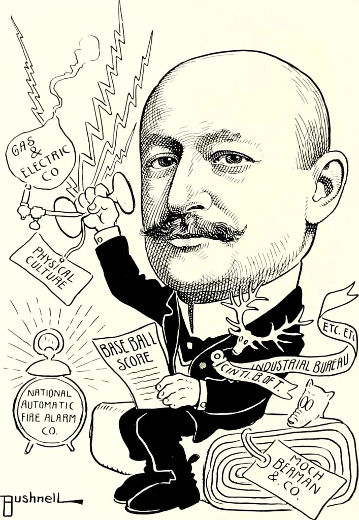 An illustration from A gallery of pen sketches in black and white of "Cincinnatians as we see 'em", 1905, leaf 311