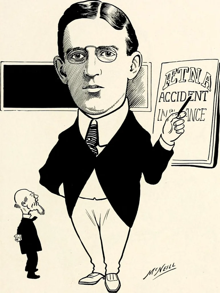 An illustration from A gallery of pen sketches in black and white of "Cincinnatians as we see 'em", 1905, leaf 314