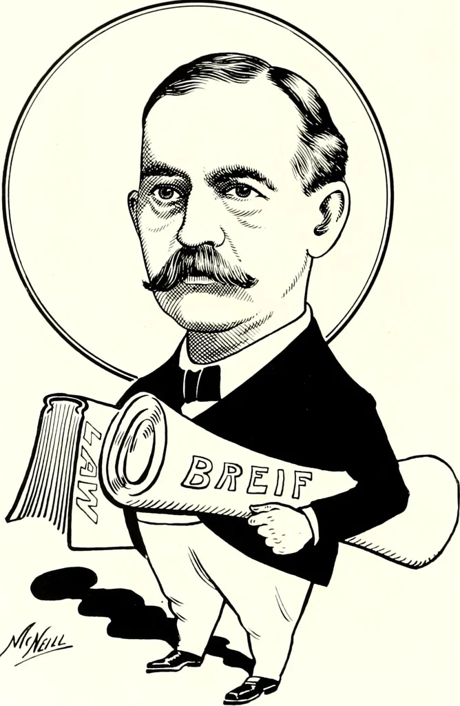 An illustration from A gallery of pen sketches in black and white of "Cincinnatians as we see 'em", 1905, leaf 315