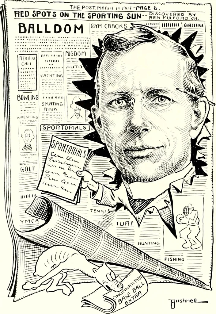 An illustration from A gallery of pen sketches in black and white of "Cincinnatians as we see 'em", 1905, leaf 317