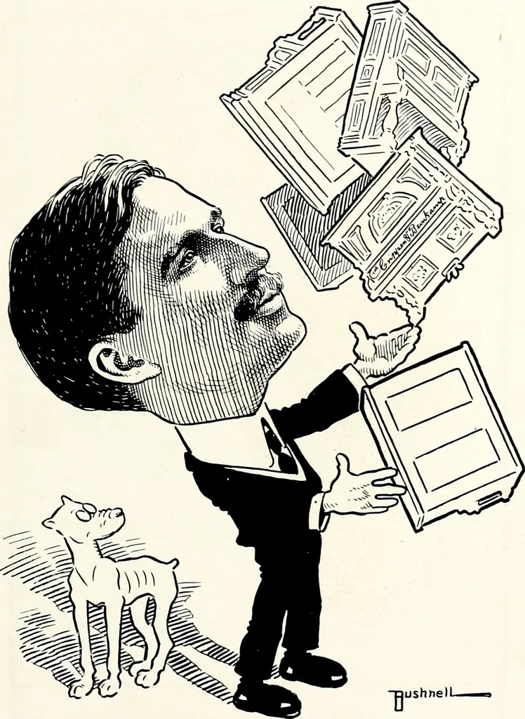 An illustration from A gallery of pen sketches in black and white of "Cincinnatians as we see 'em", 1905, leaf 32