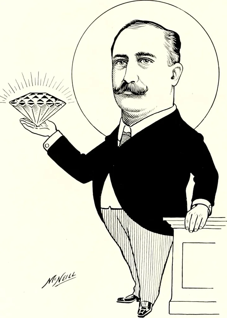 An illustration from A gallery of pen sketches in black and white of "Cincinnatians as we see 'em", 1905, leaf 327