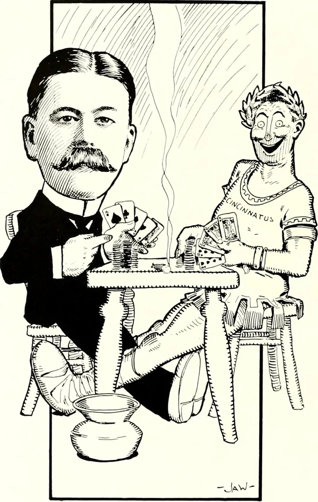 An illustration from A gallery of pen sketches in black and white of "Cincinnatians as we see 'em", 1905, leaf 331