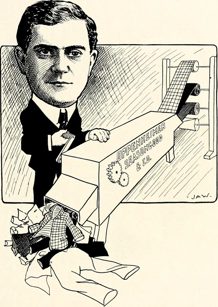 An illustration from A gallery of pen sketches in black and white of "Cincinnatians as we see 'em", 1905, leaf 332