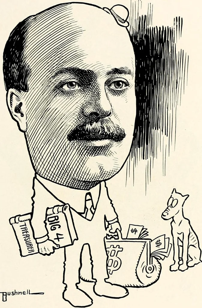 An illustration from A gallery of pen sketches in black and white of "Cincinnatians as we see 'em", 1905, leaf 334