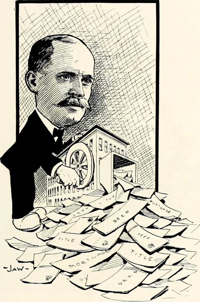 An illustration from A gallery of pen sketches in black and white of "Cincinnatians as we see 'em", 1905, leaf 336