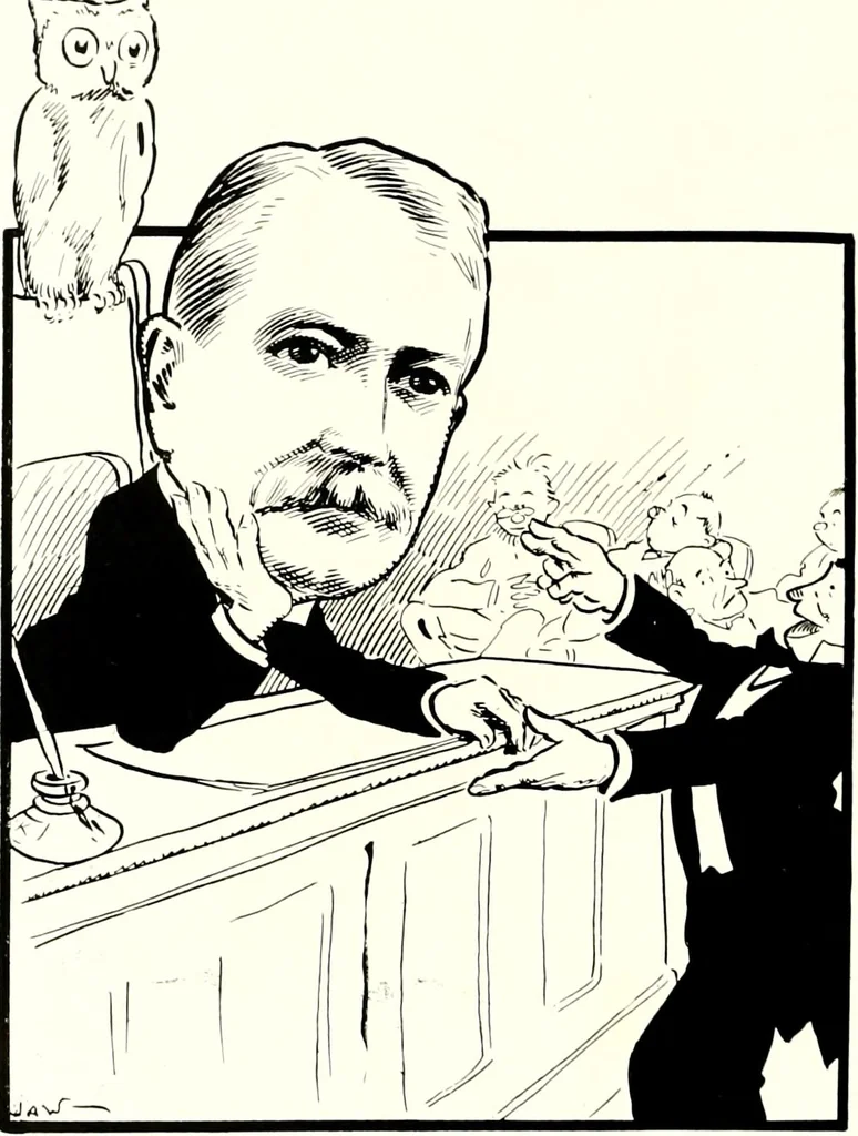 An illustration from A gallery of pen sketches in black and white of "Cincinnatians as we see 'em", 1905, leaf 337