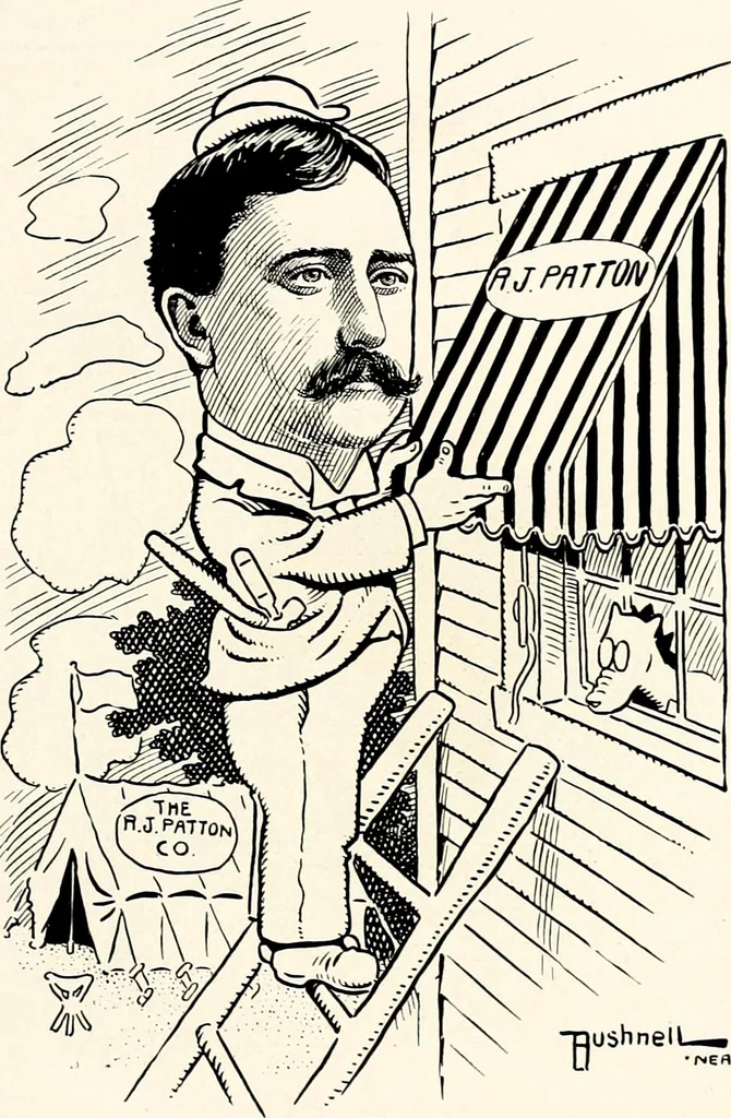 An illustration from A gallery of pen sketches in black and white of "Cincinnatians as we see 'em", 1905, leaf 340