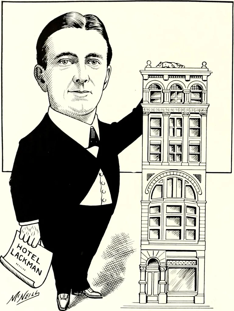 An illustration from A gallery of pen sketches in black and white of "Cincinnatians as we see 'em", 1905, leaf 341