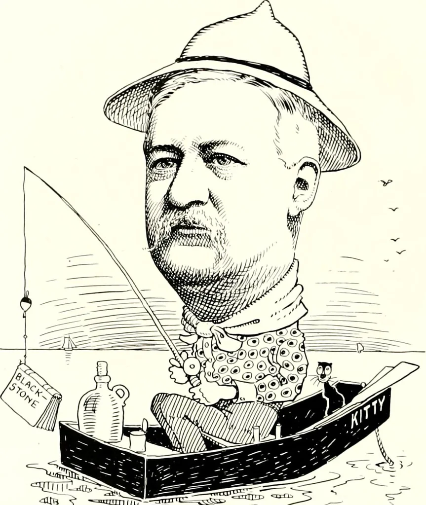 An illustration from A gallery of pen sketches in black and white of "Cincinnatians as we see 'em", 1905, leaf 343