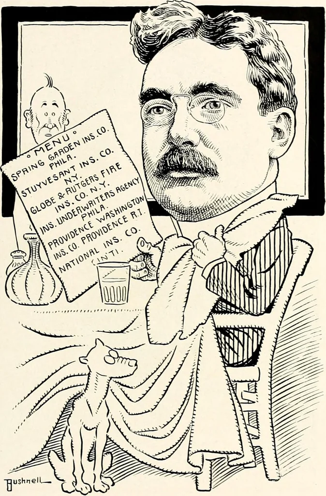 An illustration from A gallery of pen sketches in black and white of "Cincinnatians as we see 'em", 1905, leaf 346