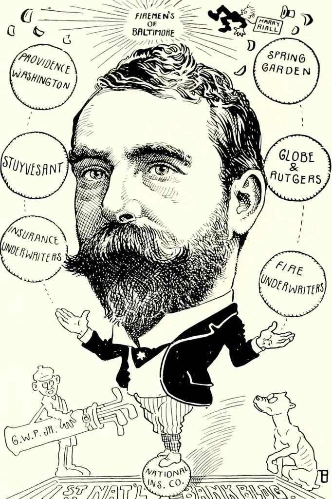 An illustration from A gallery of pen sketches in black and white of "Cincinnatians as we see 'em", 1905, leaf 347