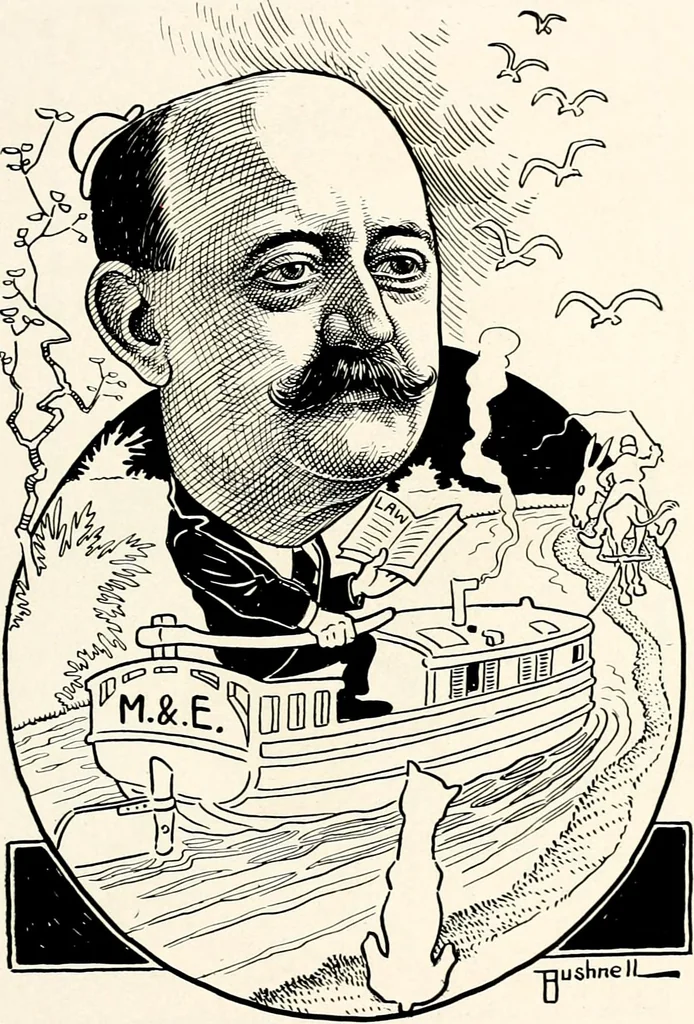 An illustration from A gallery of pen sketches in black and white of "Cincinnatians as we see 'em", 1905, leaf 348