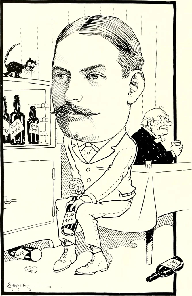 An illustration from A gallery of pen sketches in black and white of "Cincinnatians as we see 'em", 1905, leaf 349