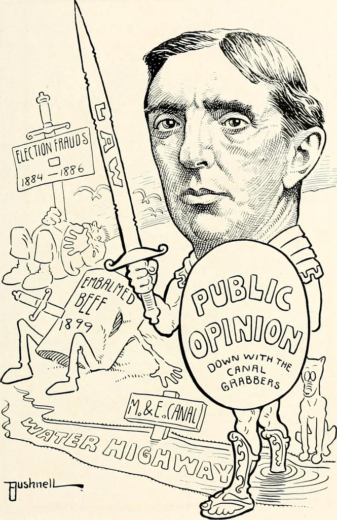 An illustration from A gallery of pen sketches in black and white of "Cincinnatians as we see 'em", 1905, leaf 350