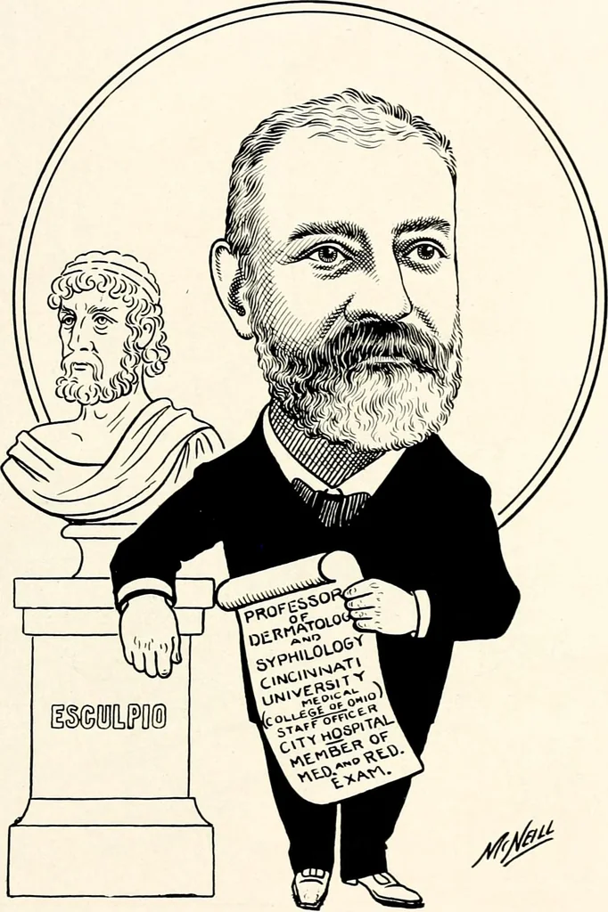 An illustration from A gallery of pen sketches in black and white of "Cincinnatians as we see 'em", 1905, leaf 352