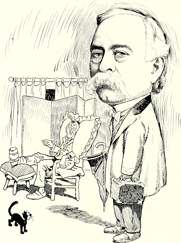 An illustration from A gallery of pen sketches in black and white of "Cincinnatians as we see 'em", 1905, leaf 353