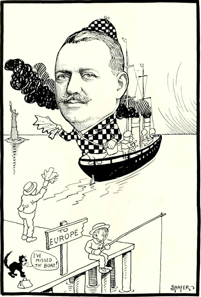 An illustration from A gallery of pen sketches in black and white of "Cincinnatians as we see 'em", 1905, leaf 355