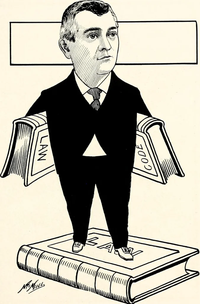 An illustration from A gallery of pen sketches in black and white of "Cincinnatians as we see 'em", 1905, leaf 356