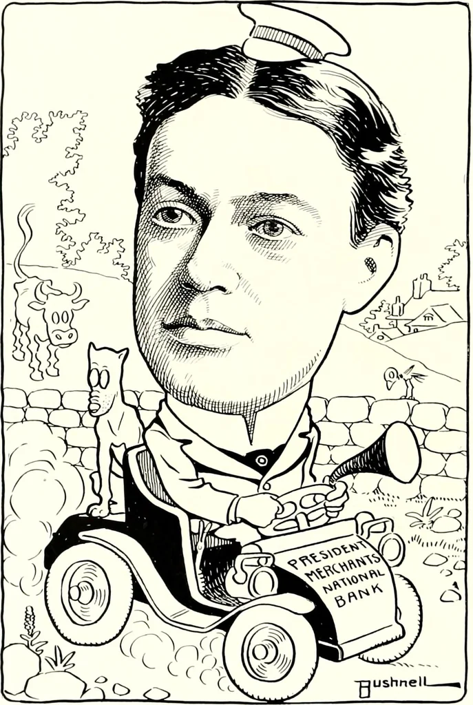 An illustration from A gallery of pen sketches in black and white of "Cincinnatians as we see 'em", 1905, leaf 363