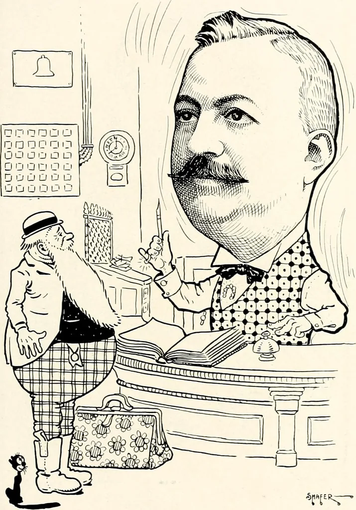 An illustration from A gallery of pen sketches in black and white of "Cincinnatians as we see 'em", 1905, leaf 366