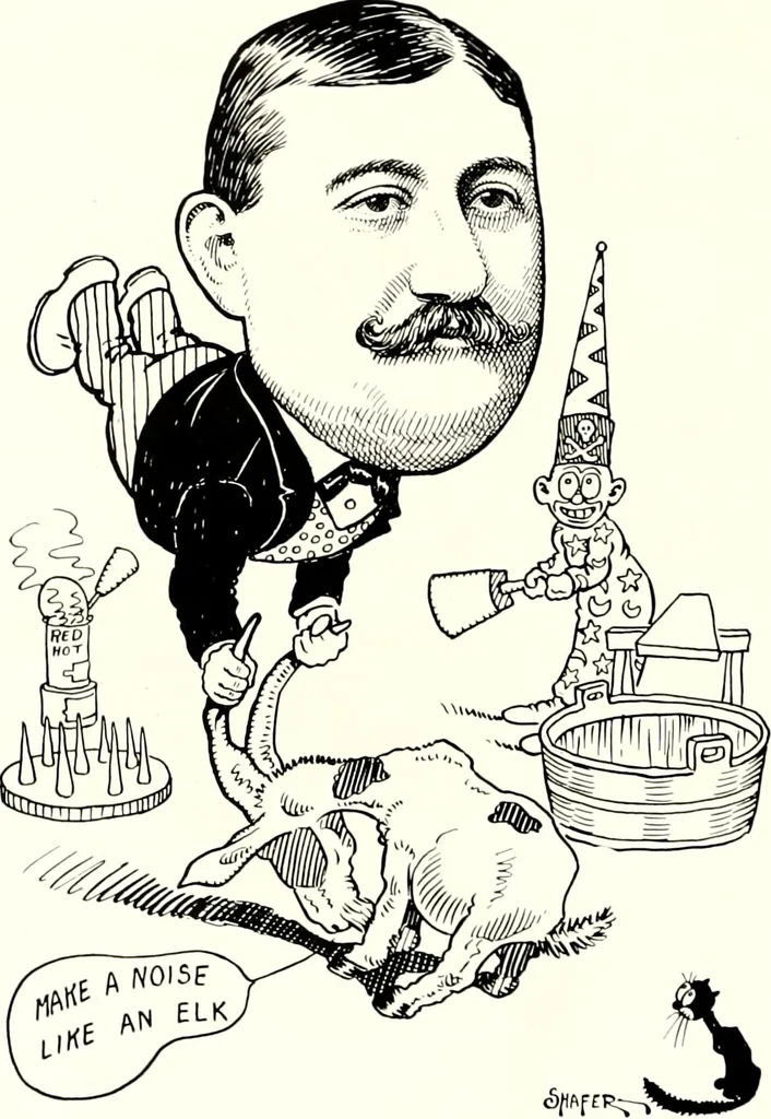 An illustration from A gallery of pen sketches in black and white of "Cincinnatians as we see 'em", 1905, leaf 367
