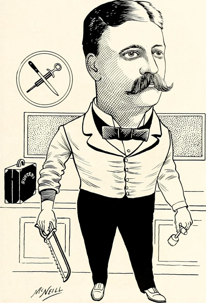 An illustration from A gallery of pen sketches in black and white of "Cincinnatians as we see 'em", 1905, leaf 372