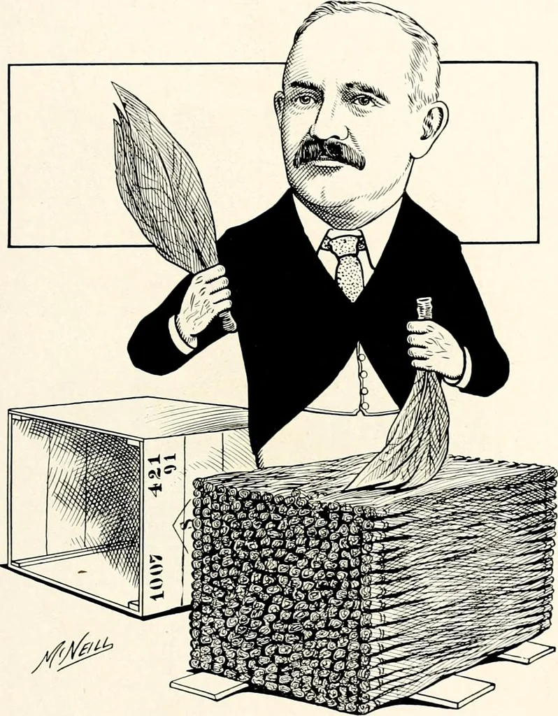 An illustration from A gallery of pen sketches in black and white of "Cincinnatians as we see 'em", 1905, leaf 376