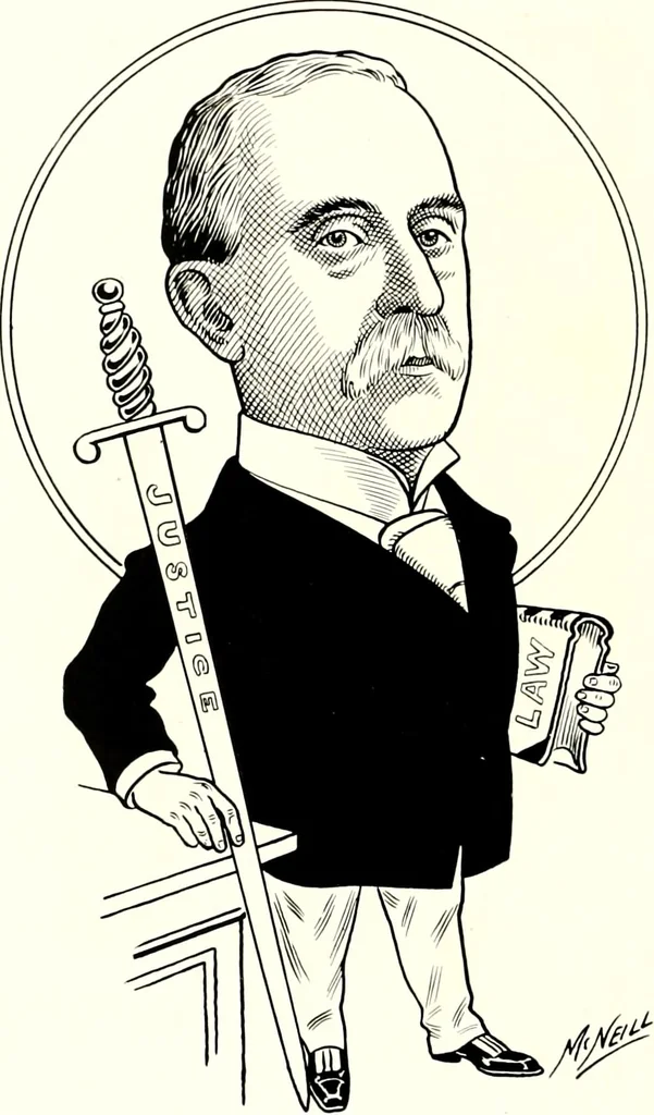 An illustration from A gallery of pen sketches in black and white of "Cincinnatians as we see 'em", 1905, leaf 377