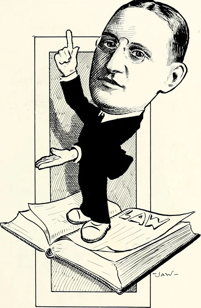 An illustration from A gallery of pen sketches in black and white of "Cincinnatians as we see 'em", 1905, leaf 38