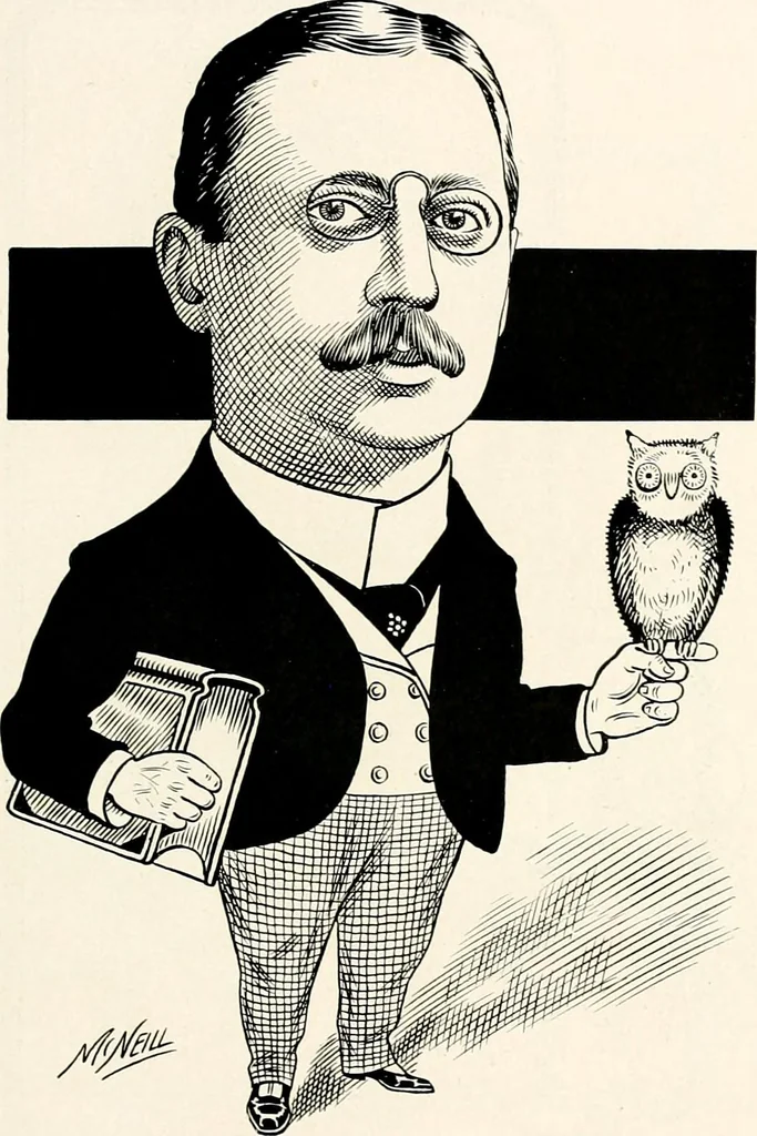 An illustration from A gallery of pen sketches in black and white of "Cincinnatians as we see 'em", 1905, leaf 386