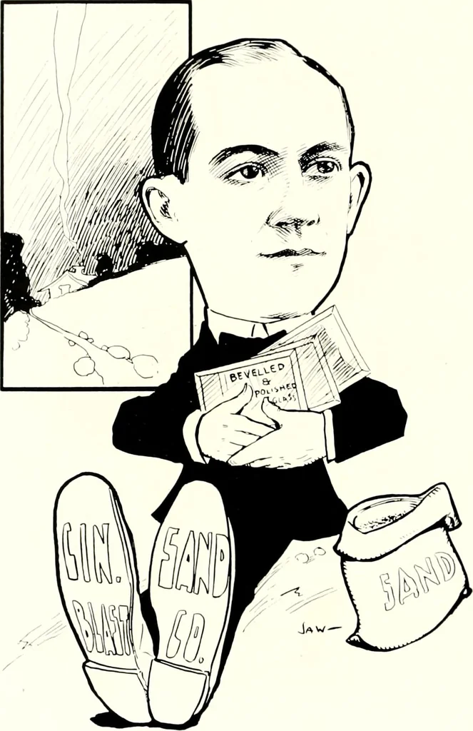 An illustration from A gallery of pen sketches in black and white of "Cincinnatians as we see 'em", 1905, leaf 391