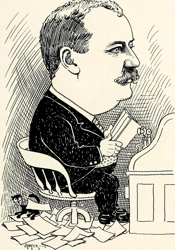 An illustration from A gallery of pen sketches in black and white of "Cincinnatians as we see 'em", 1905, leaf 394