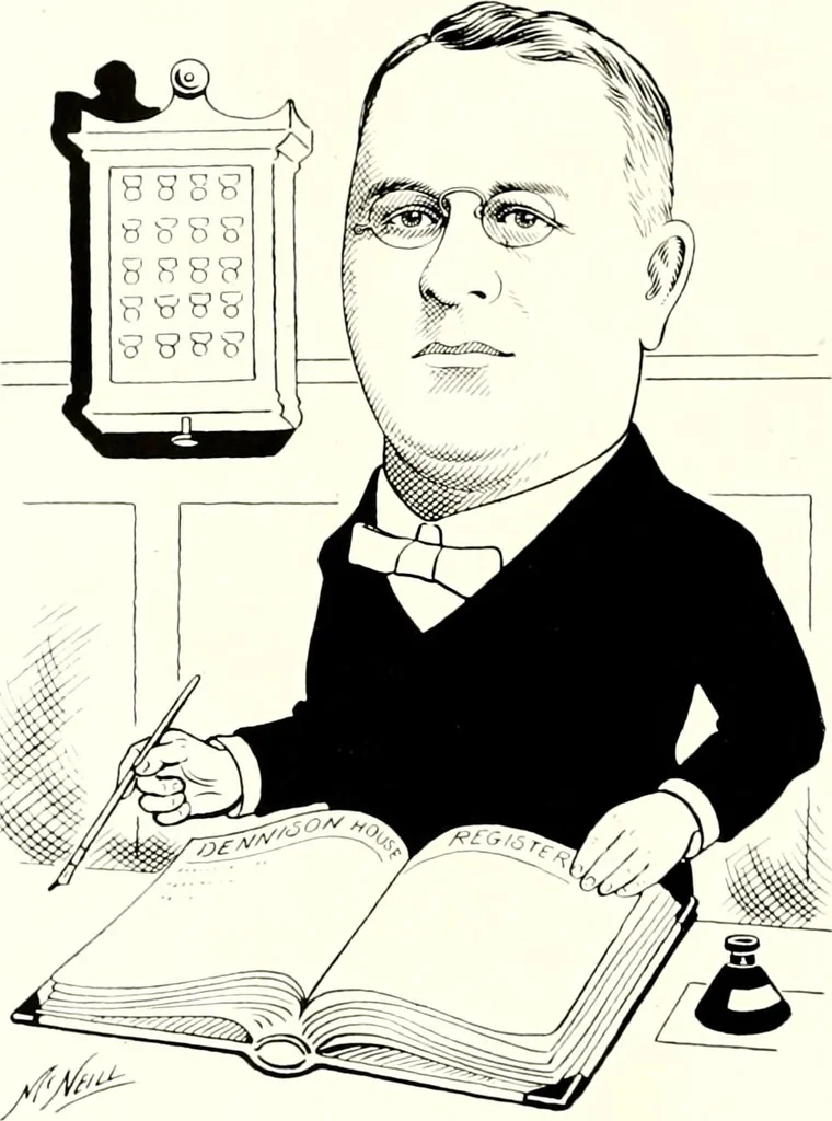 An illustration from A gallery of pen sketches in black and white of "Cincinnatians as we see 'em", 1905, leaf 395