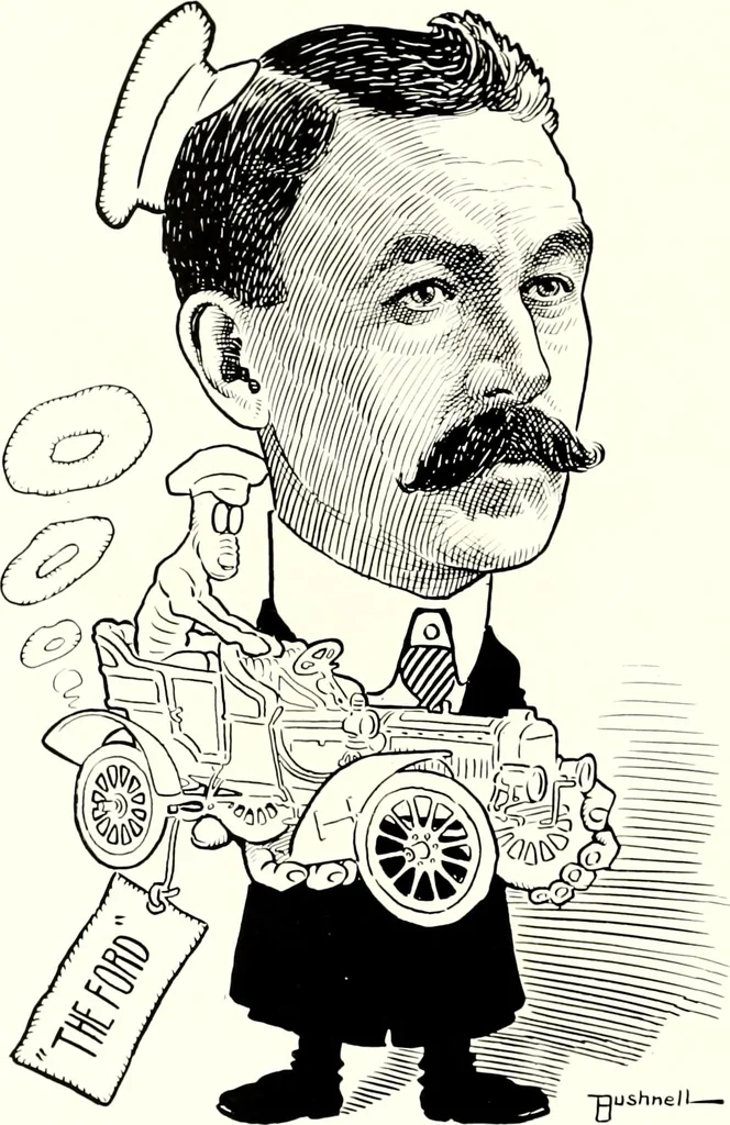 An illustration from A gallery of pen sketches in black and white of "Cincinnatians as we see 'em", 1905, leaf 397
