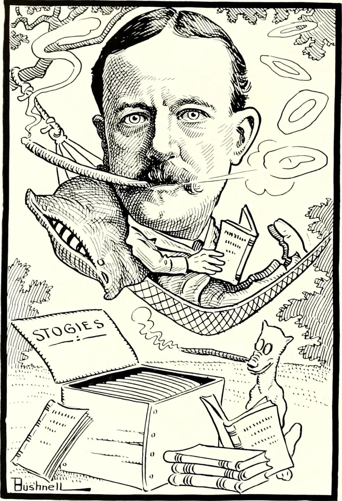 An illustration from A gallery of pen sketches in black and white of "Cincinnatians as we see 'em", 1905, leaf 401