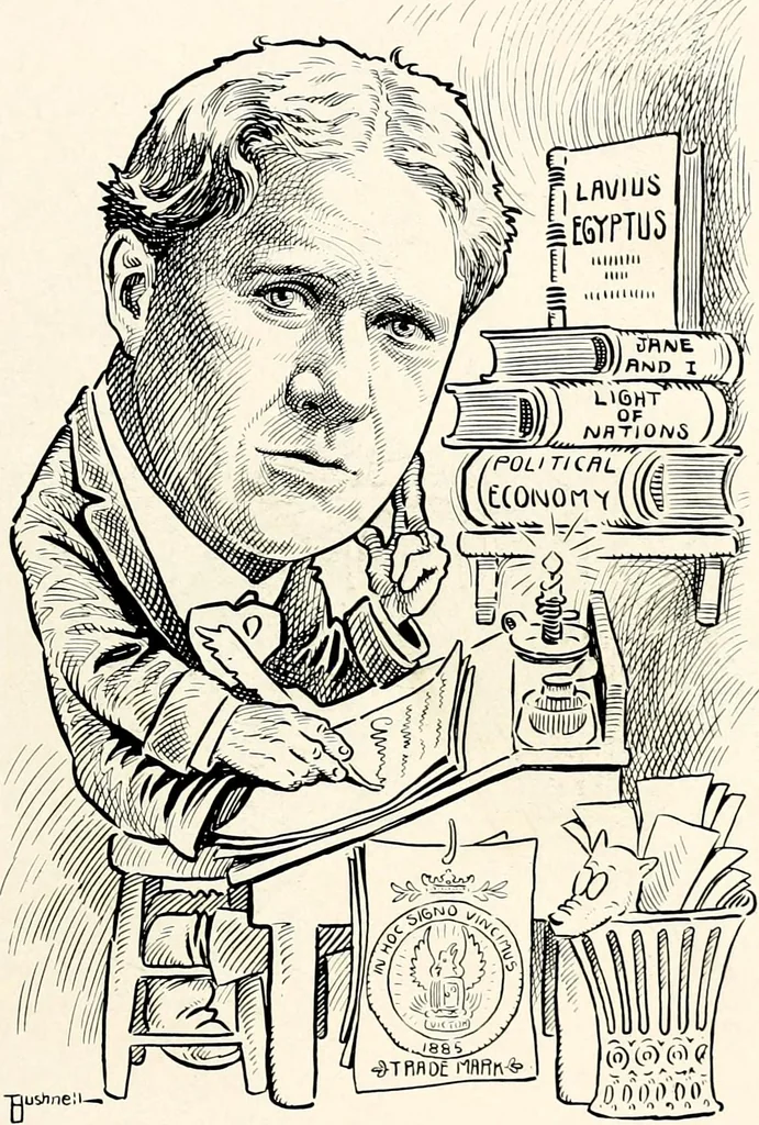 An illustration from A gallery of pen sketches in black and white of "Cincinnatians as we see 'em", 1905, leaf 404